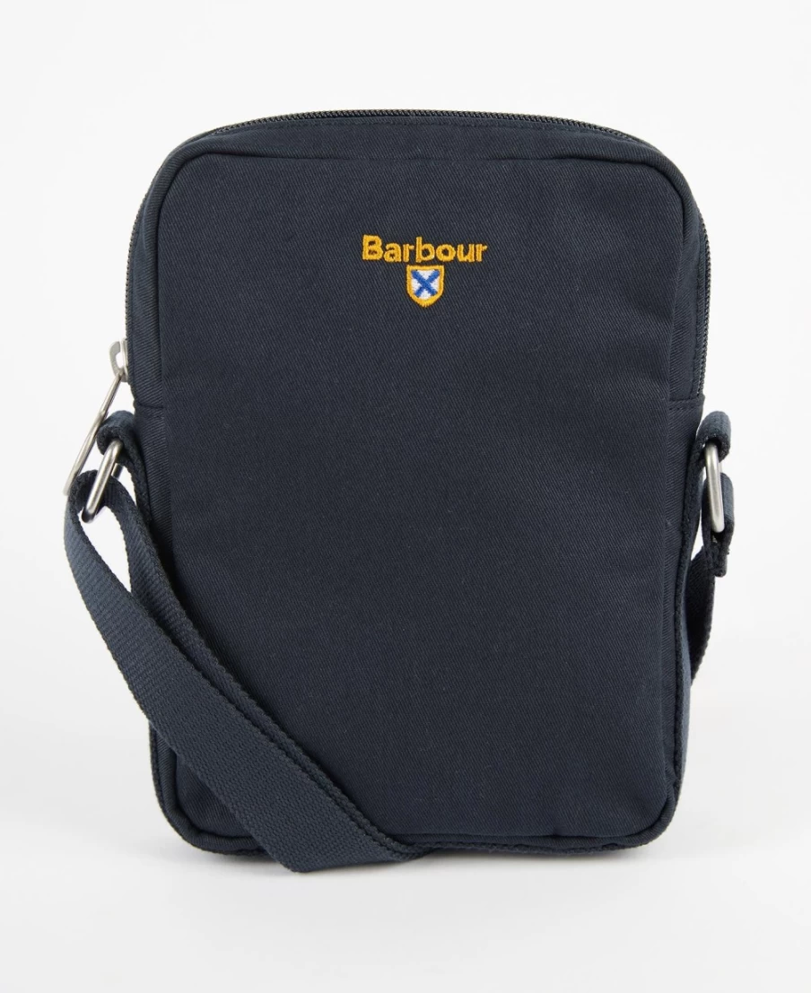 Barbour Men's Navy Cascade Flight Bag - Classic Aviator Style Durable Tote