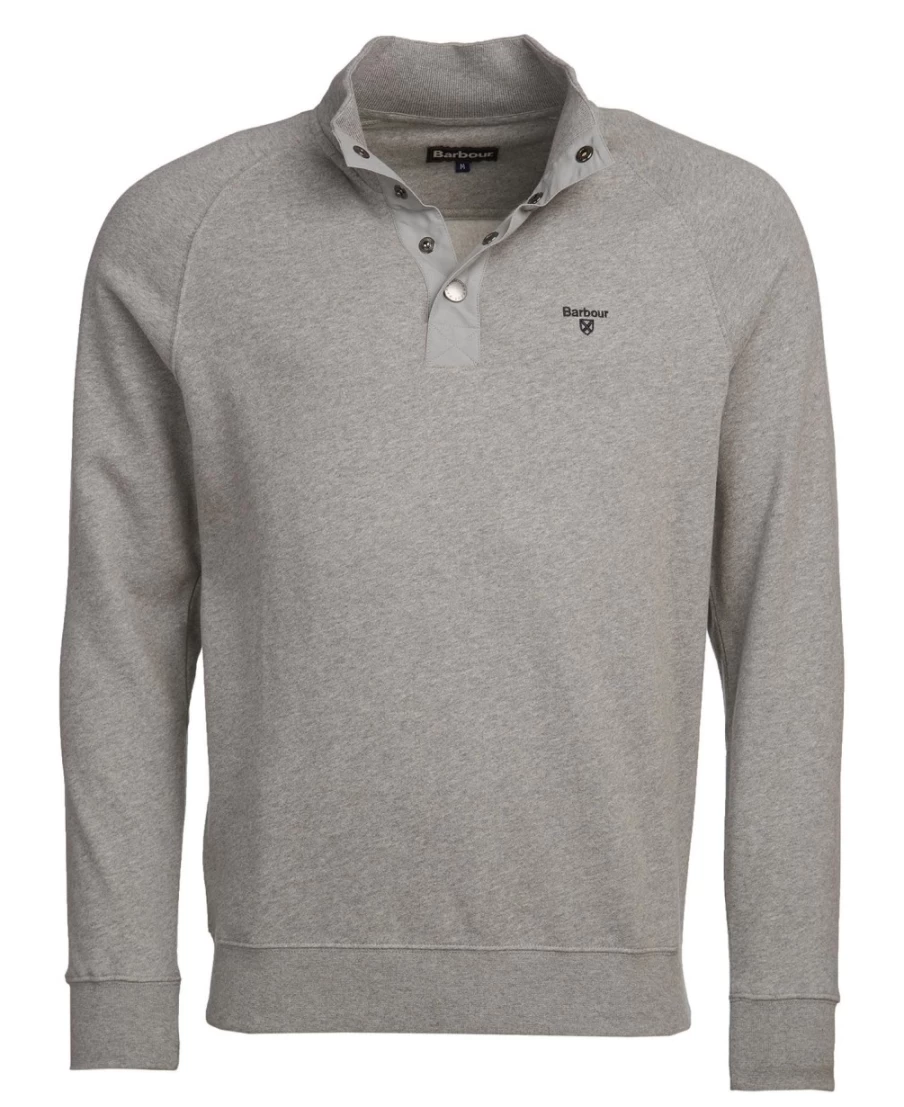 Barbour Men's Navy Half Snap Sweatshirt - Classic Casual Pullover