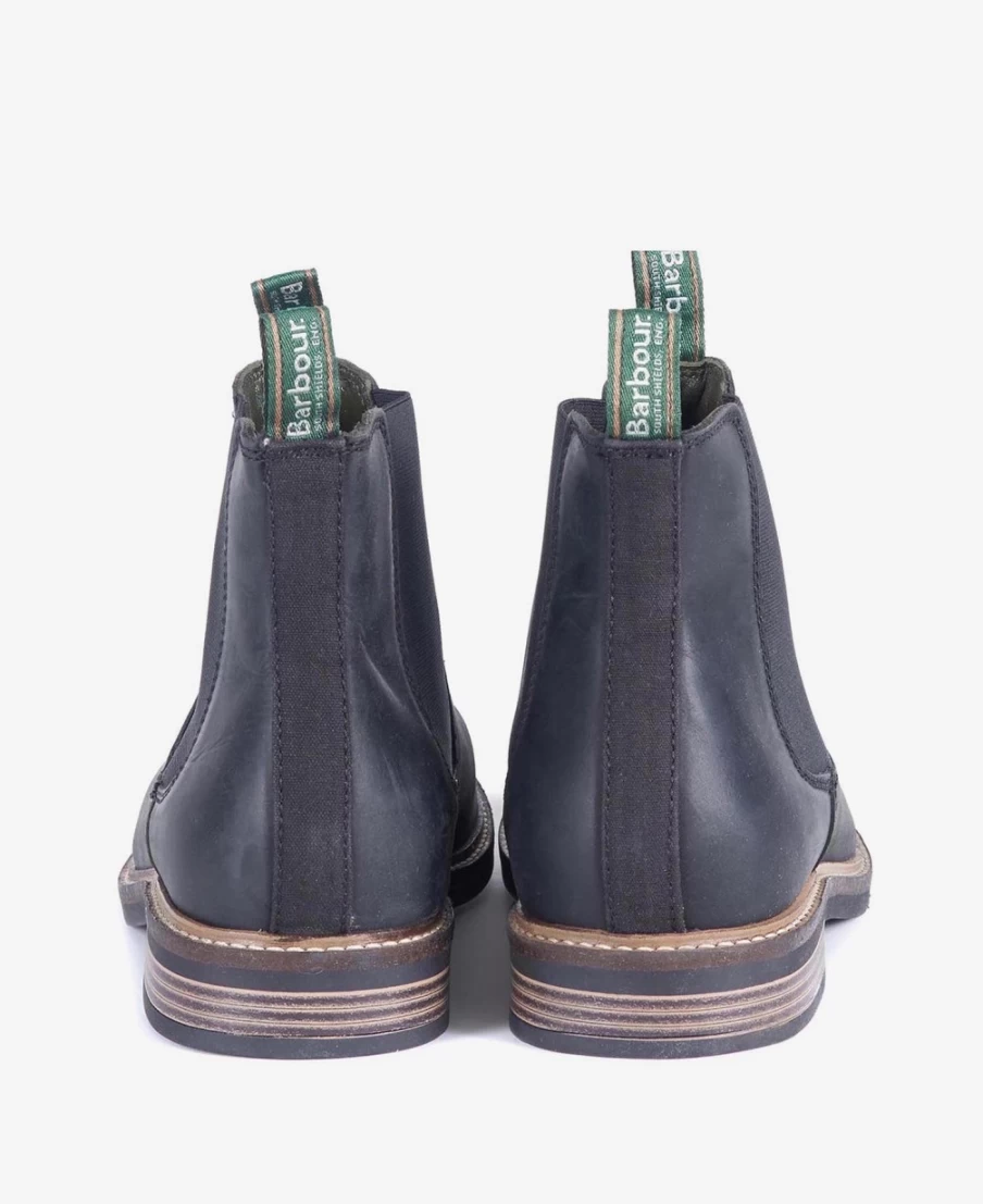 Barbour Mens Farsley Chelsea Boots in Dark Tan - Premium Leather Ankle Boots for Men