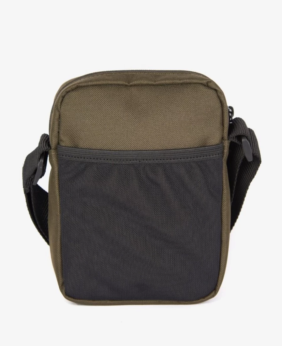 Barbour Arwin Olive/Black Canvas Crossbody Bag for Men