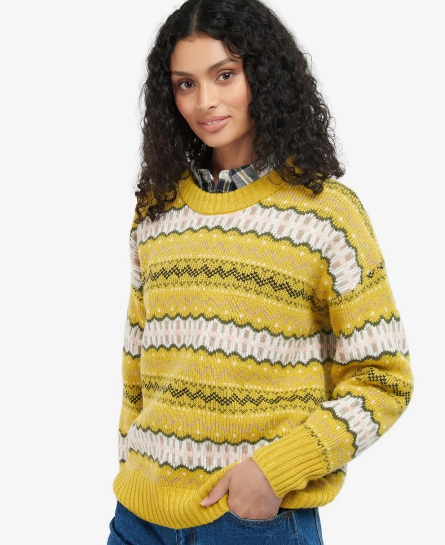 Barbour Women's Gallia Knit Sweater in Limeade Green
