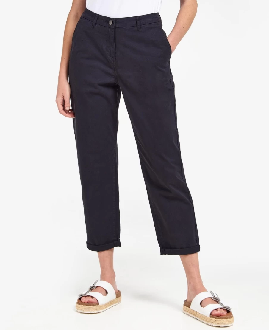 Barbour Women's Classic Navy Essential Chinos - Stylish & Comfortable Trousers