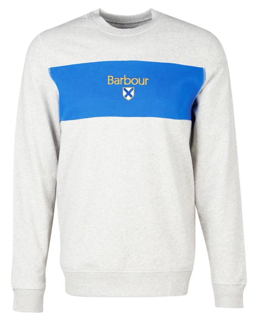 Barbour Men's Neutral Honor Panel Crewneck Sweatshirt - Classic Casual Pullover