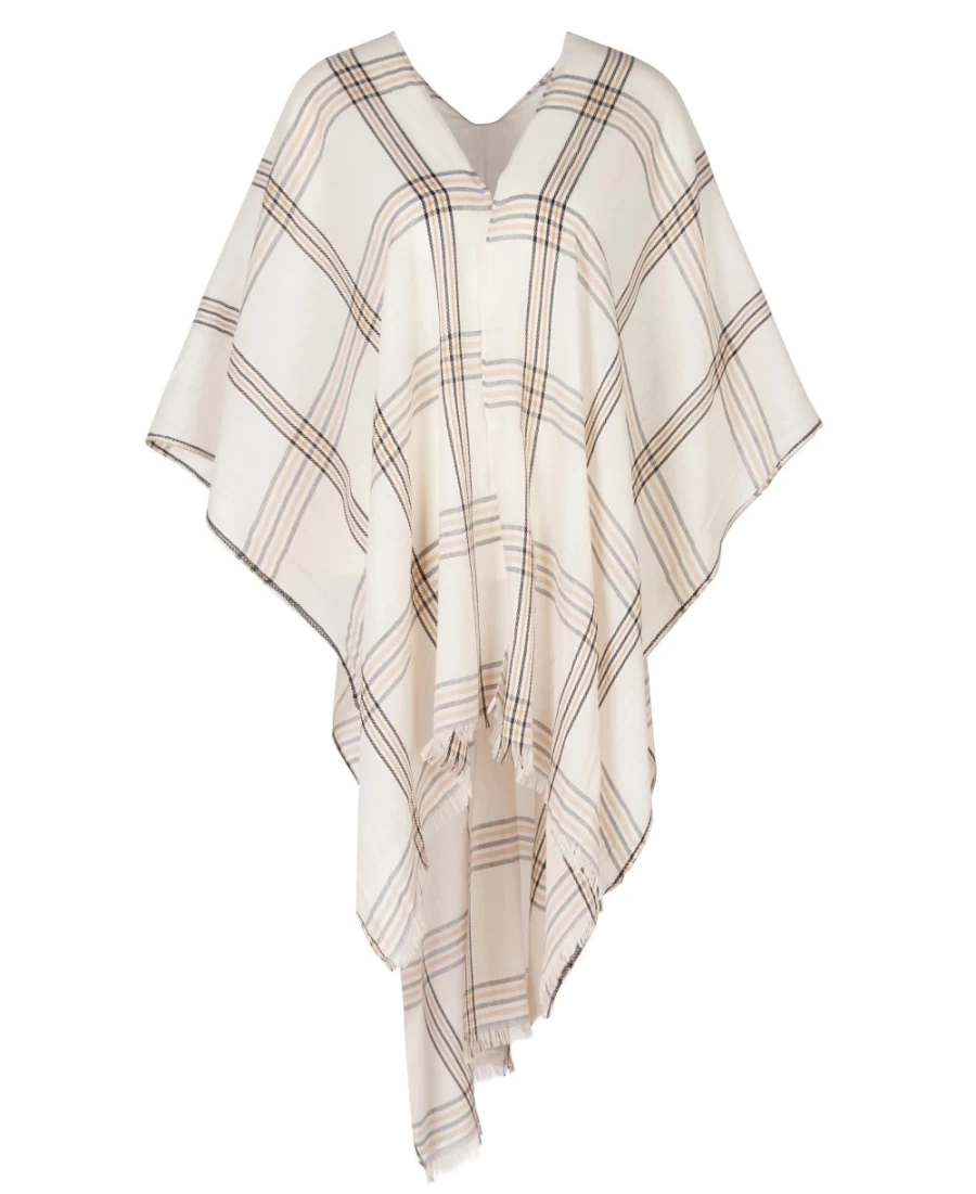 Barbour Women's Whisper White Jade Checked Scarf
