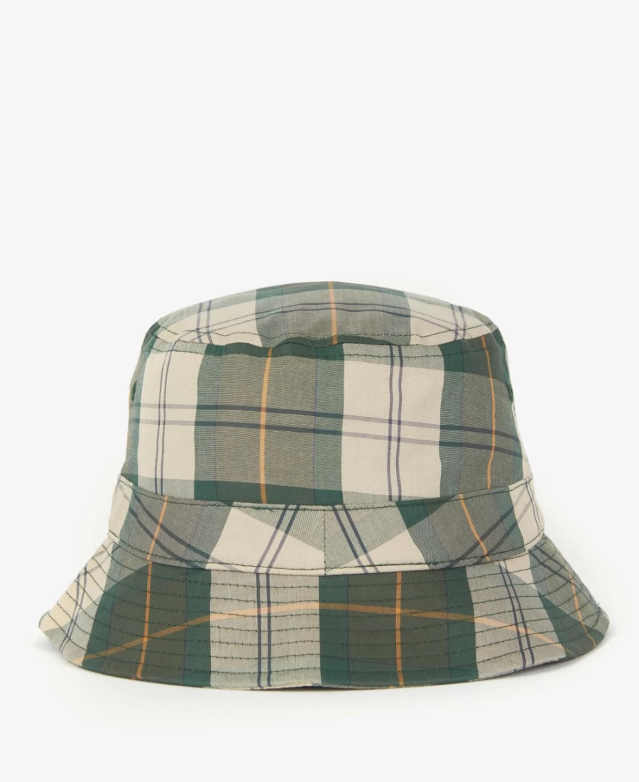 Barbour Men's Amble Sand Tartan Bucket Hat for Outdoor Fashion