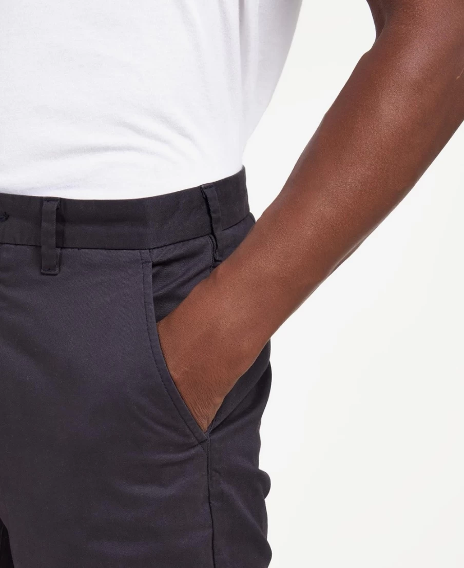 Barbour Men's Neuston Essential Navy Chinos for Classic Style