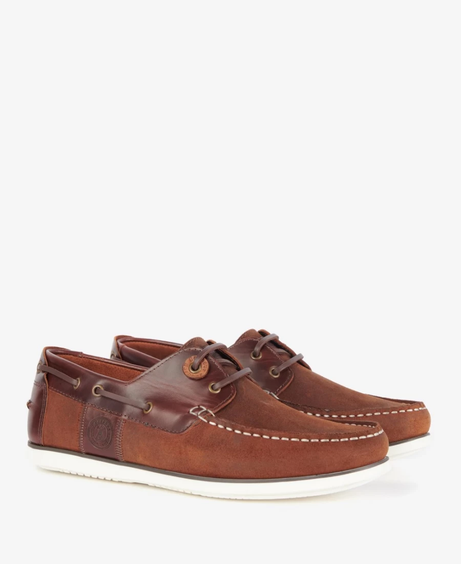Barbour Men's Classic Beige Wake Boat Shoes for Comfort and Style