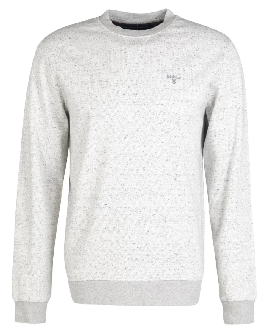 Barbour Men's Mirfield Grey Marl Crew Neck Sweater