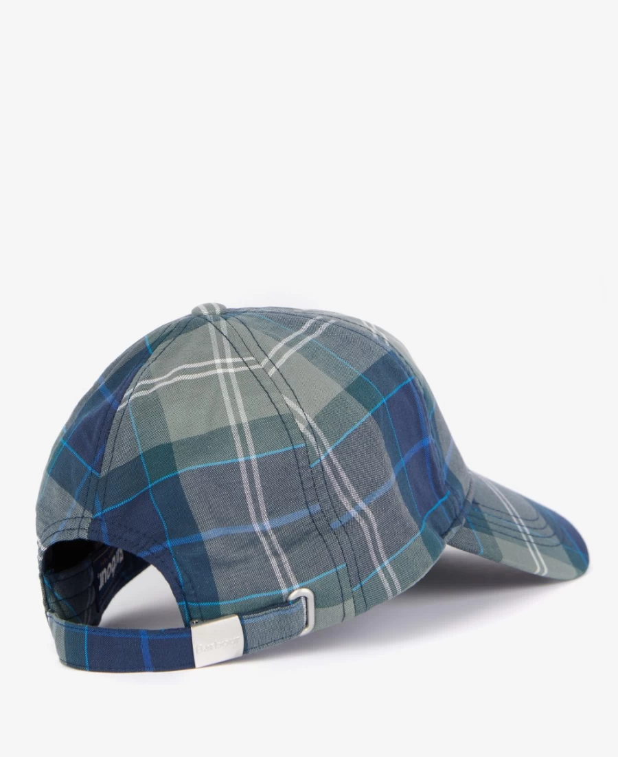 Barbour Mens Kielder Blue Tartan Sports Cap - Classic Checkered Design