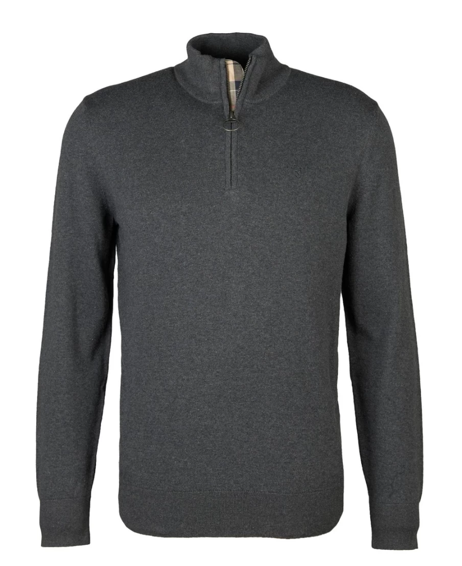 Barbour Men's Taines Half-Zip Knit Sweatshirt in Washed Blue