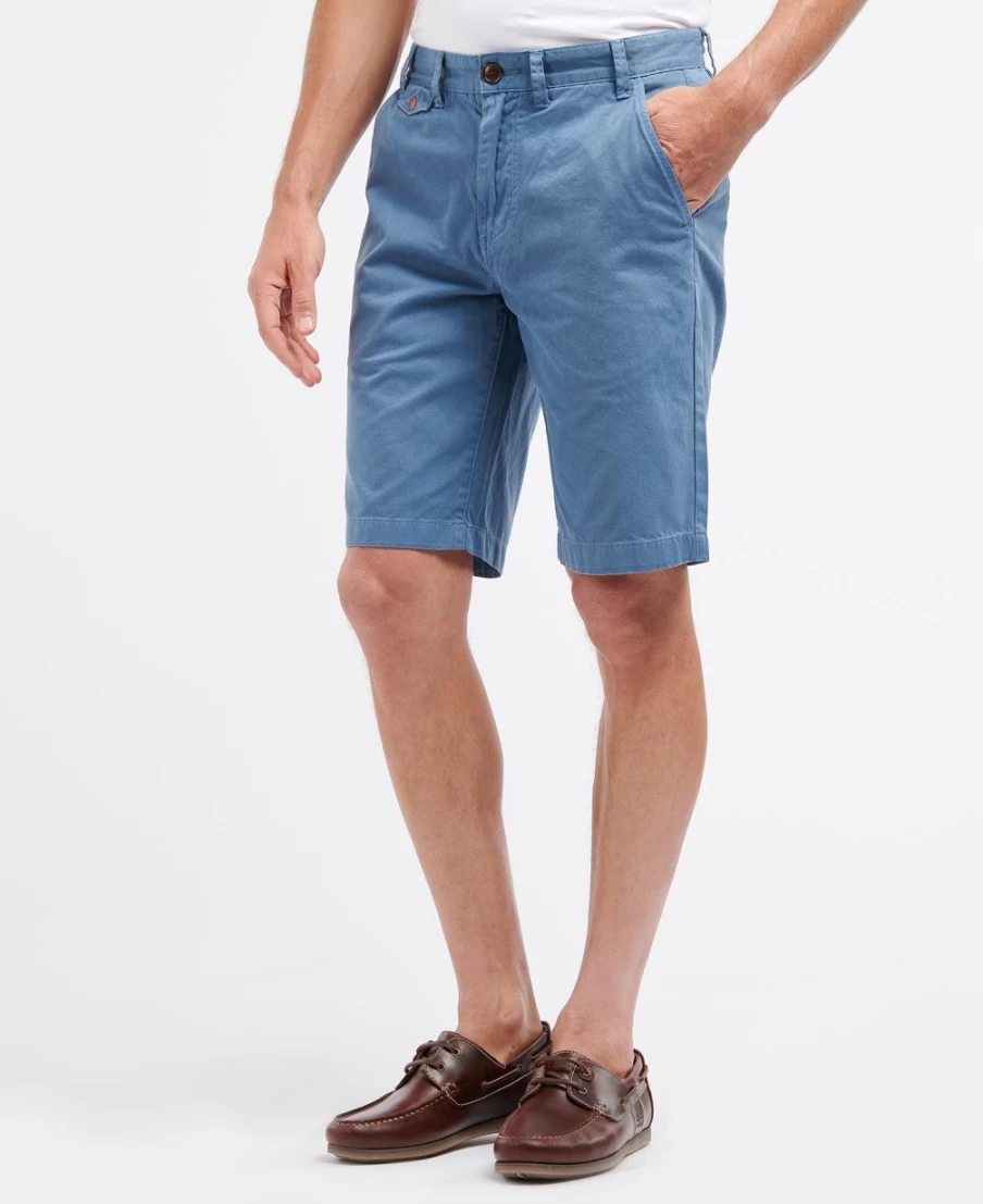 Barbour Men's Neuston Twill Shorts in Force Blue - Casual Summer Shorts for Men