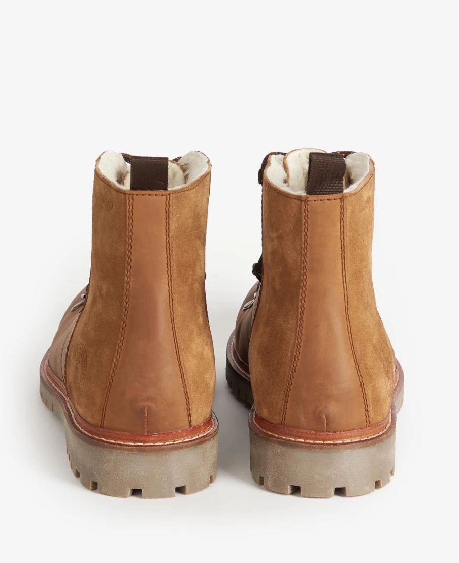 Barbour Mens Tommy Boots in Chestnut - Waterproof Leather Hiking Boots for Men