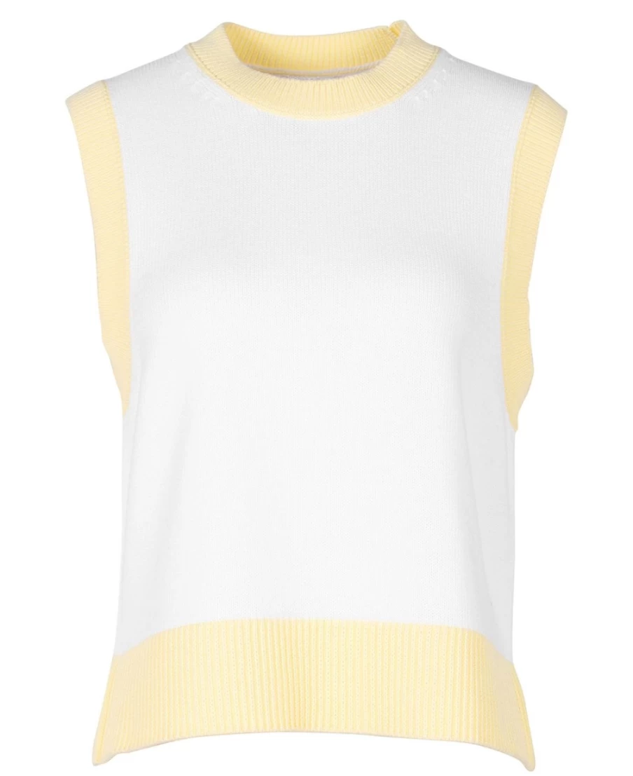 Barbour Women's Ecru Dana Knitted Sweater Vest