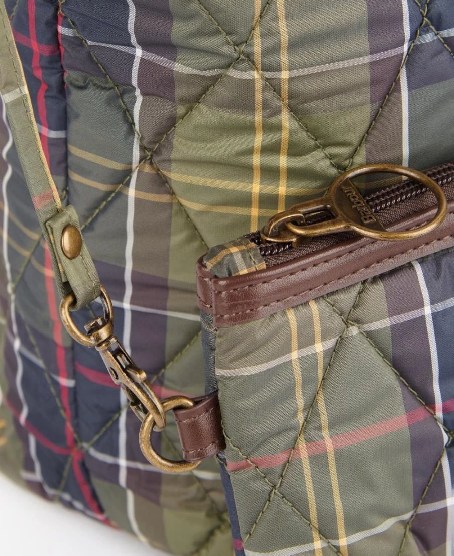 Barbour Wetherham Quilted Tote Bag for Men in Classic Tartan Check Pattern