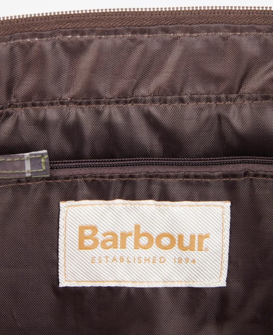 Barbour Wetherham Quilted Tote Bag for Men in Classic Tartan Check Pattern