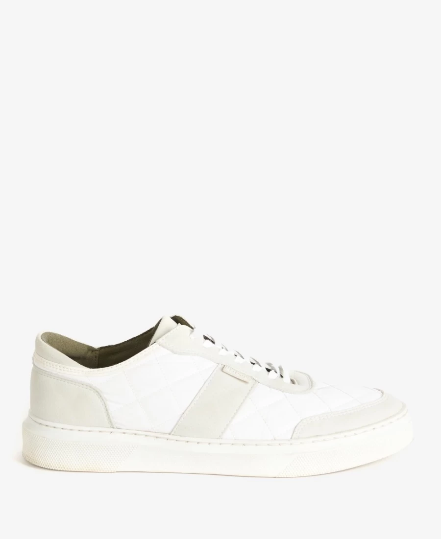 Barbour Mens Liddesdale Trainers in Classic White - Stylish & Comfortable Footwear