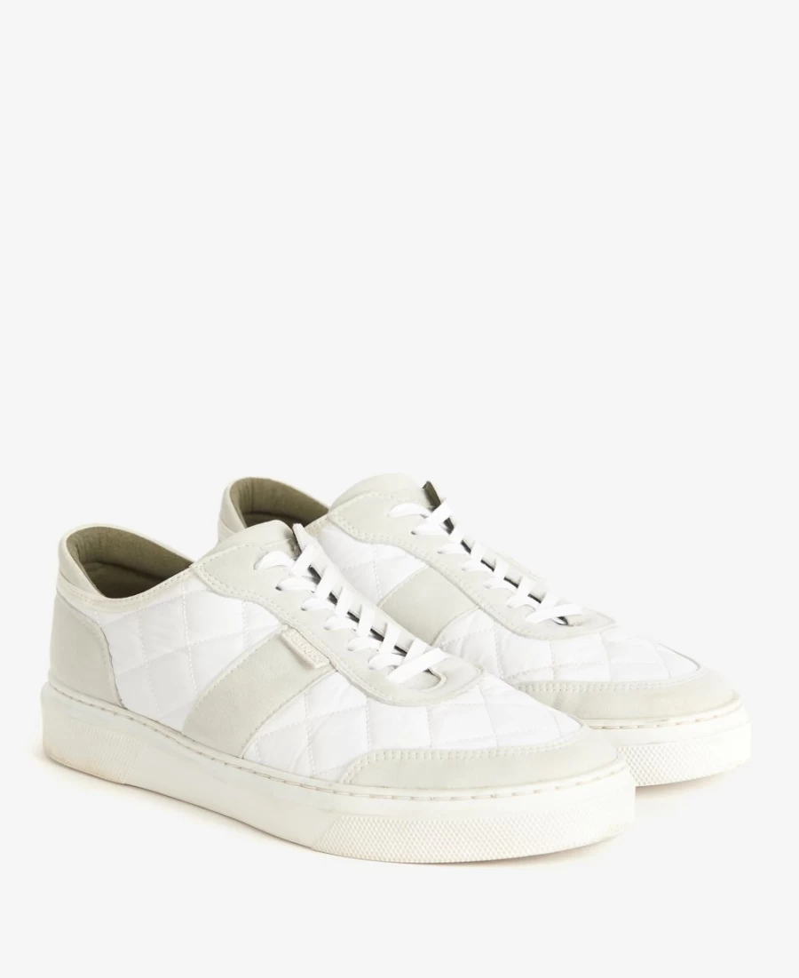 Barbour Mens Liddesdale Trainers in Classic White - Stylish & Comfortable Footwear