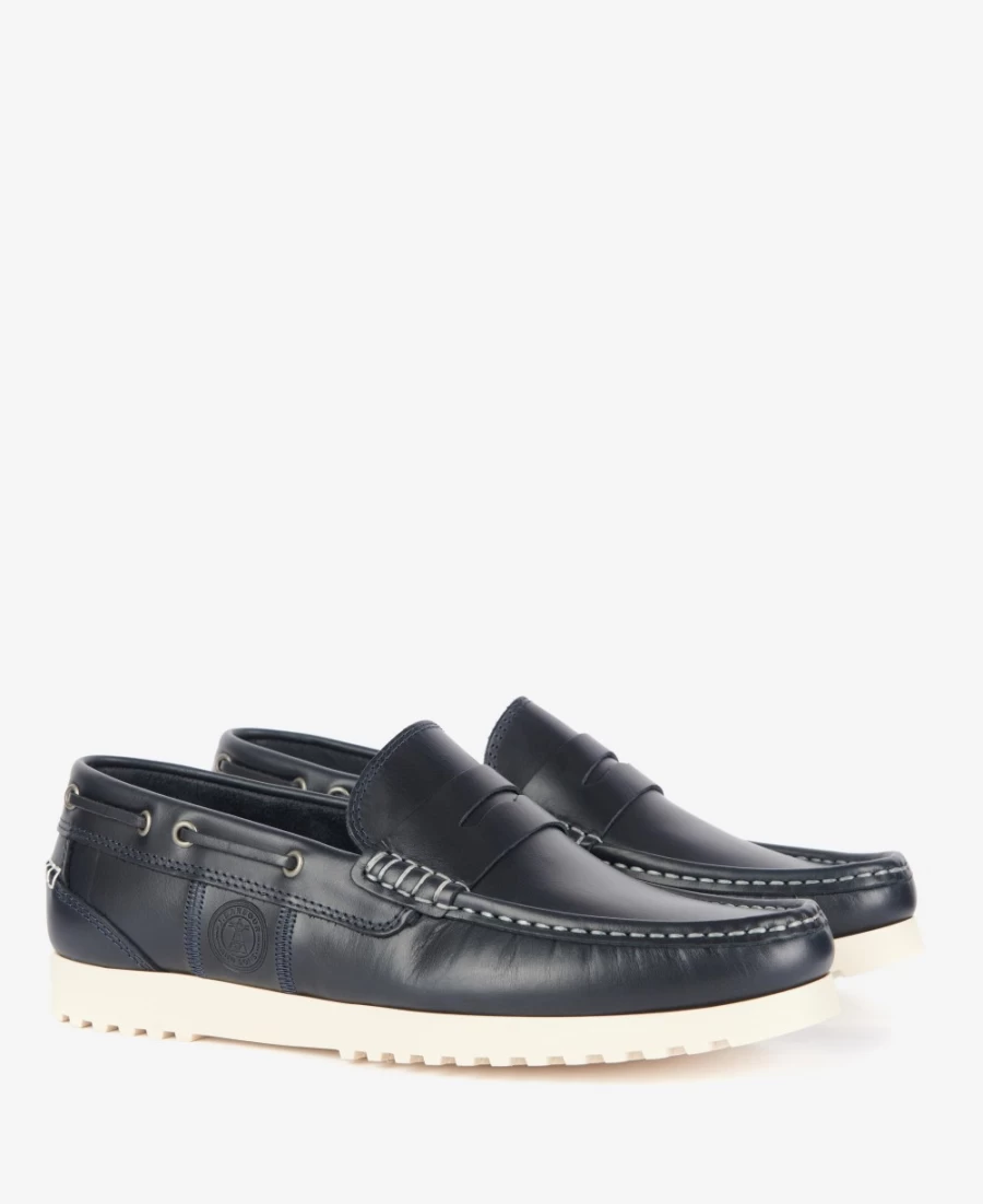 Barbour Men's Fairway Boat Shoes in Choco - Classic Nautical Style