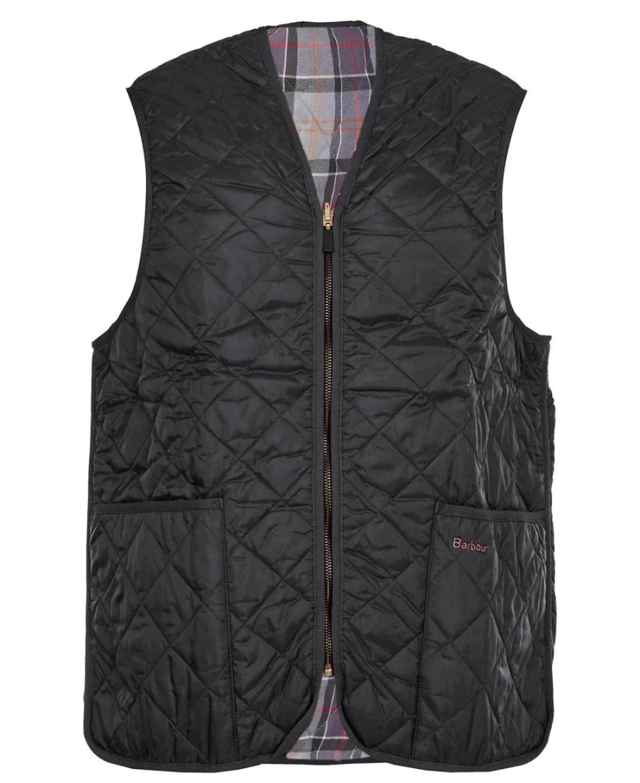 Barbour Men's Black Modern Quilted Waistcoat with Zip-In Liner