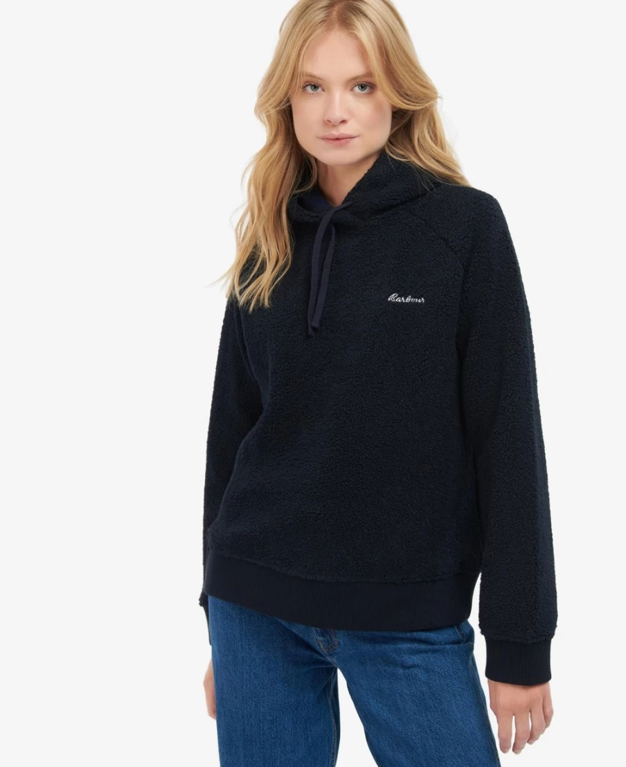 Barbour Women's Otterburn Fleece Hoodie in Aran - Warm Zip-Up Jacket with Hood