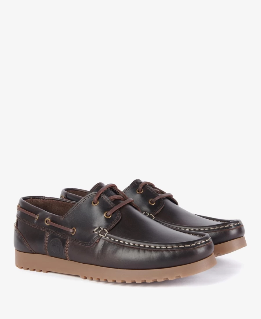 Barbour Men's Seeker Boat Shoes in Choco - Classic Nautical Style