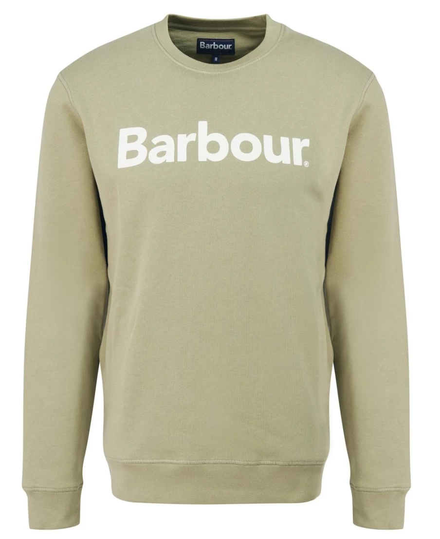 Barbour Men's Navy Logo Crew-Neck Sweatshirt - Classic Cotton Sweater