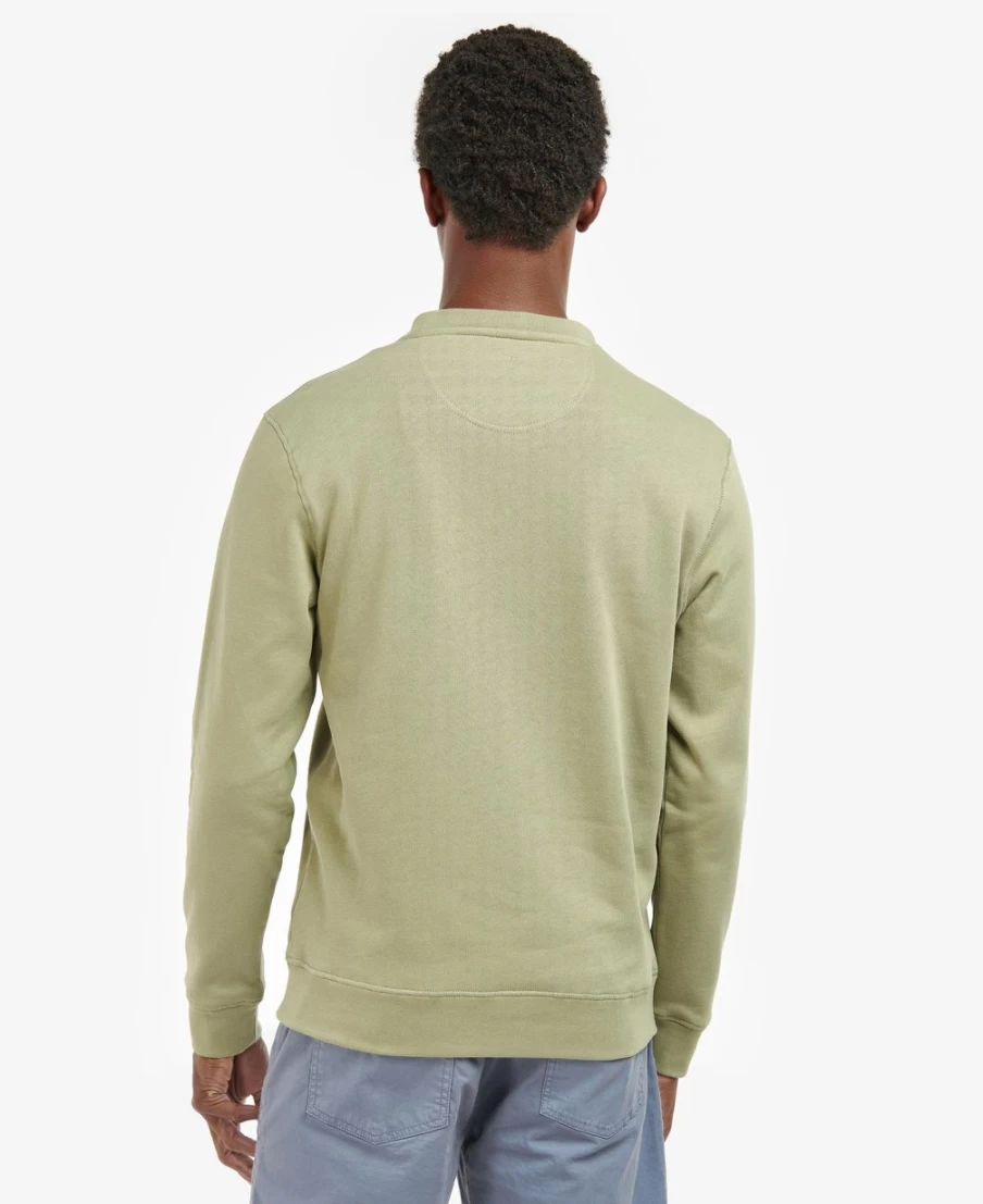 Barbour Men's Navy Logo Crew-Neck Sweatshirt - Classic Cotton Sweater