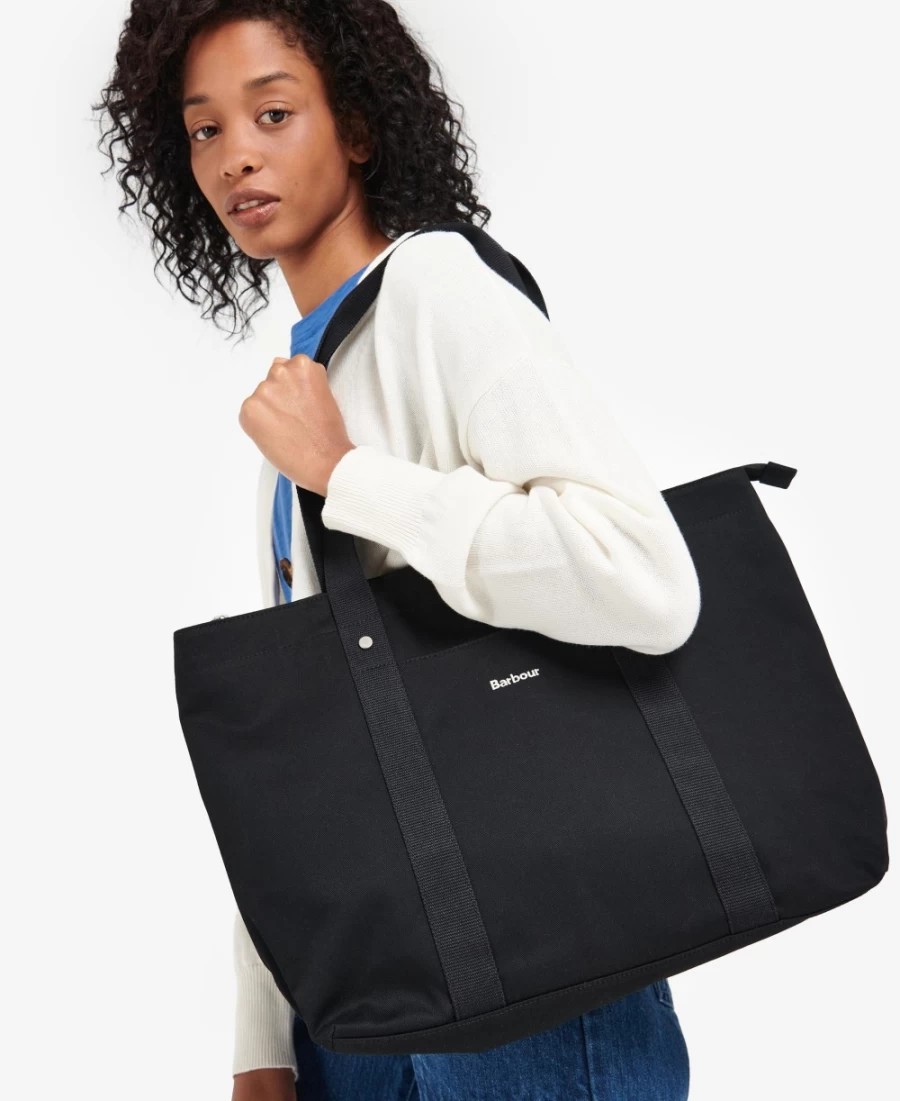 Barbour Olivia Classic Black Tote Bag for Men - Stylish & Durable Designer Handbag