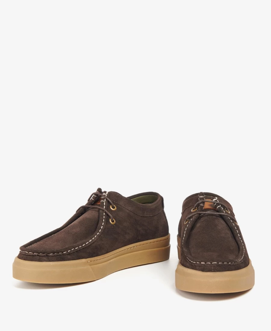 Barbour Perry Men's Cola Suede Shoes - Classic Casual Footwear