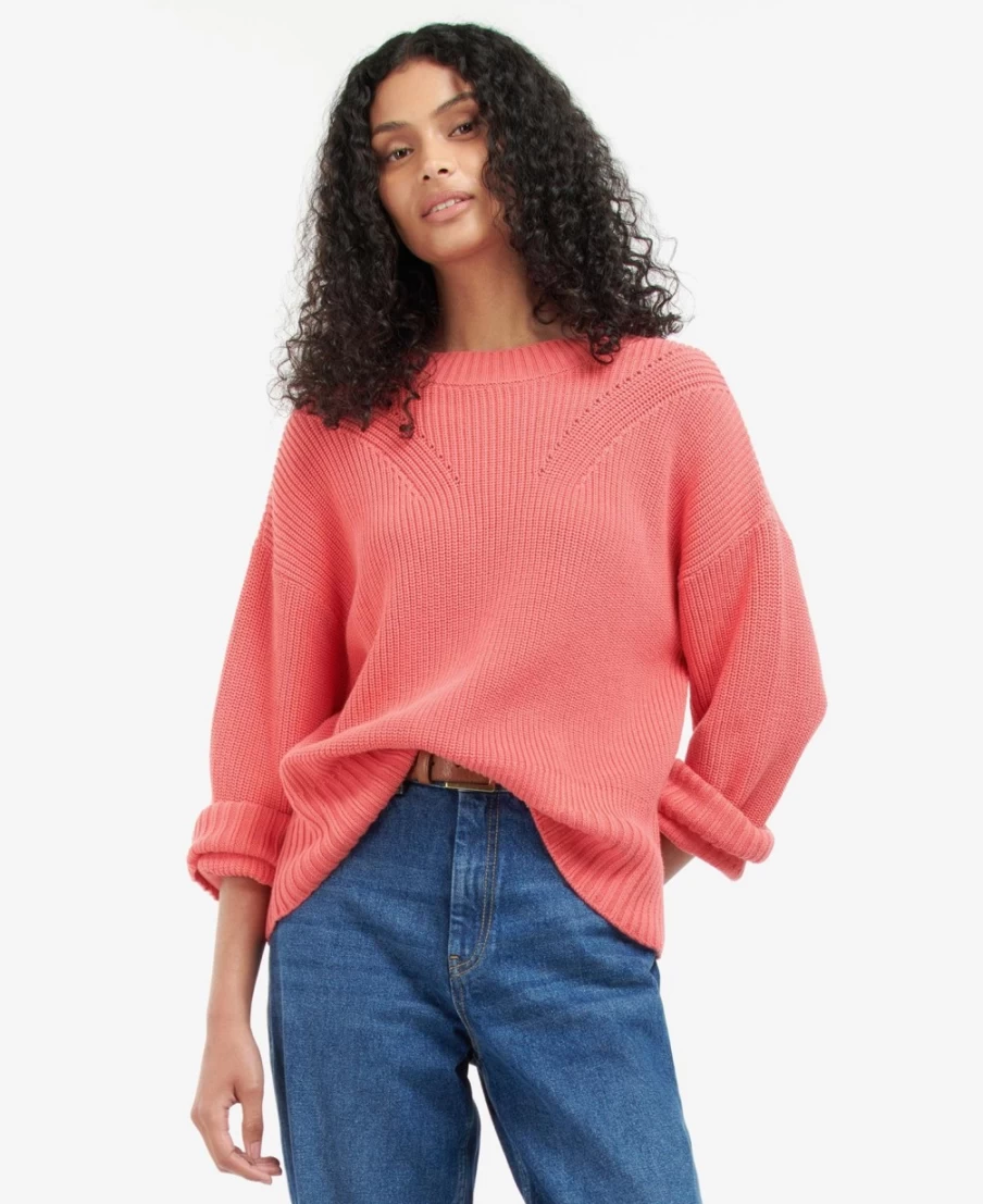 Barbour Women's Coraline Knitted Jumper in Pink Punch