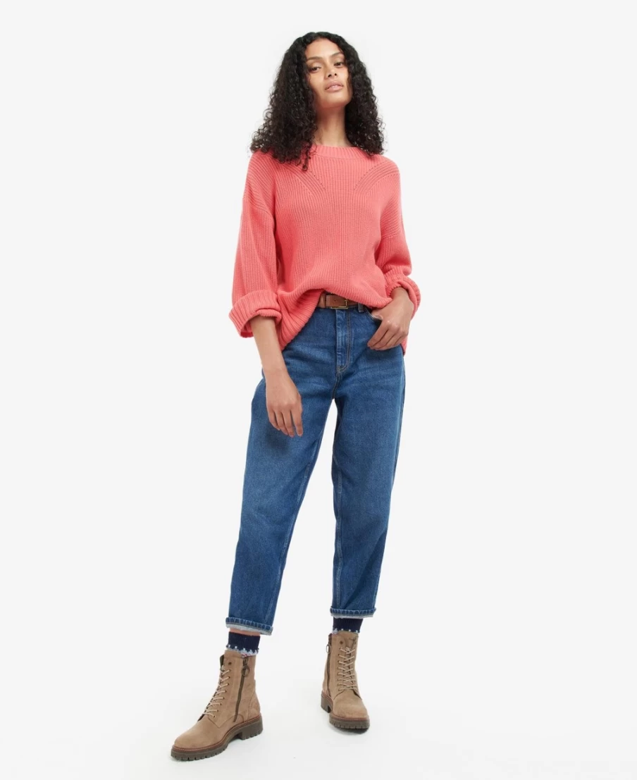 Barbour Women's Coraline Knitted Jumper in Pink Punch