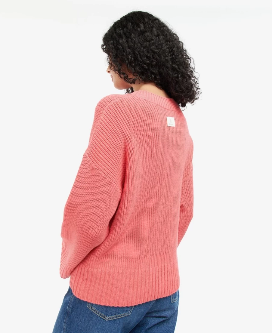 Barbour Women's Coraline Knitted Jumper in Pink Punch