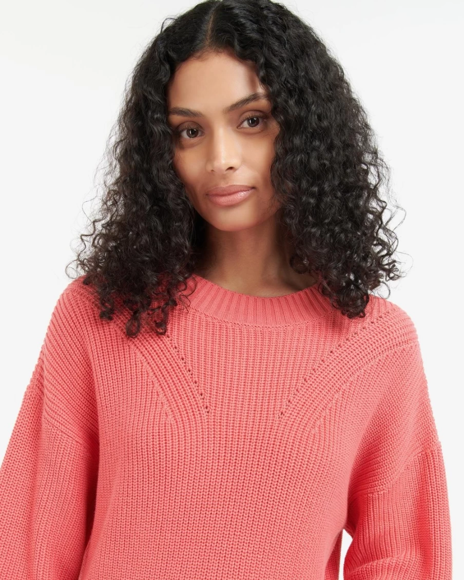 Barbour Women's Coraline Knitted Jumper in Pink Punch