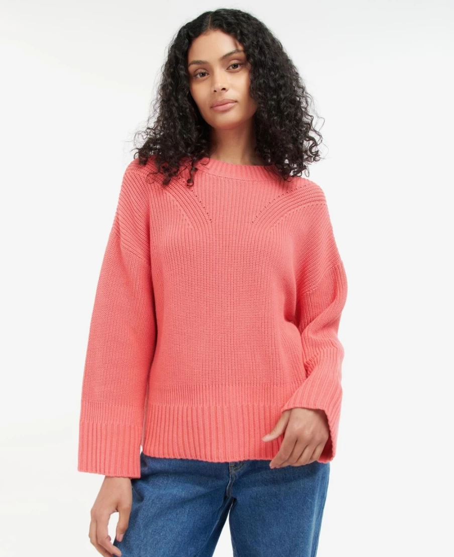 Barbour Women's Coraline Knitted Jumper in Pink Punch