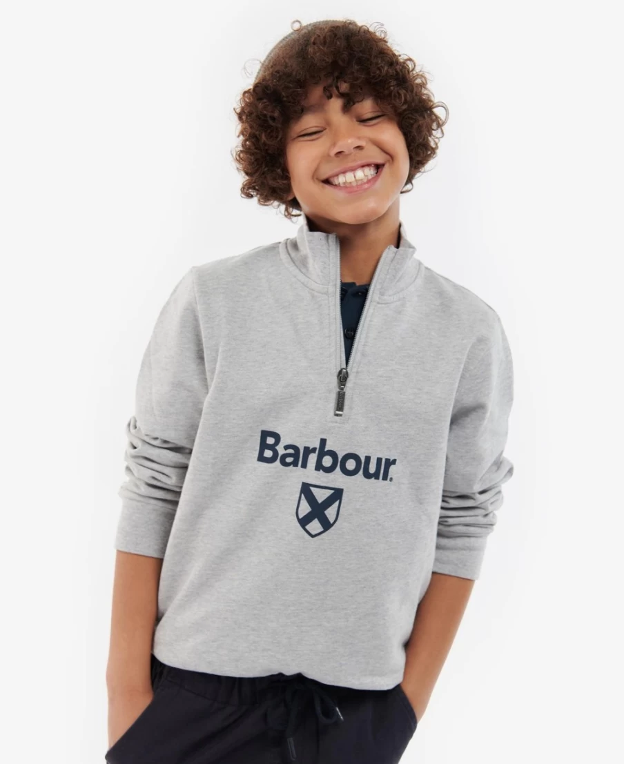 Barbour Boys Navy Floyd Half Zip Fleece Jacket