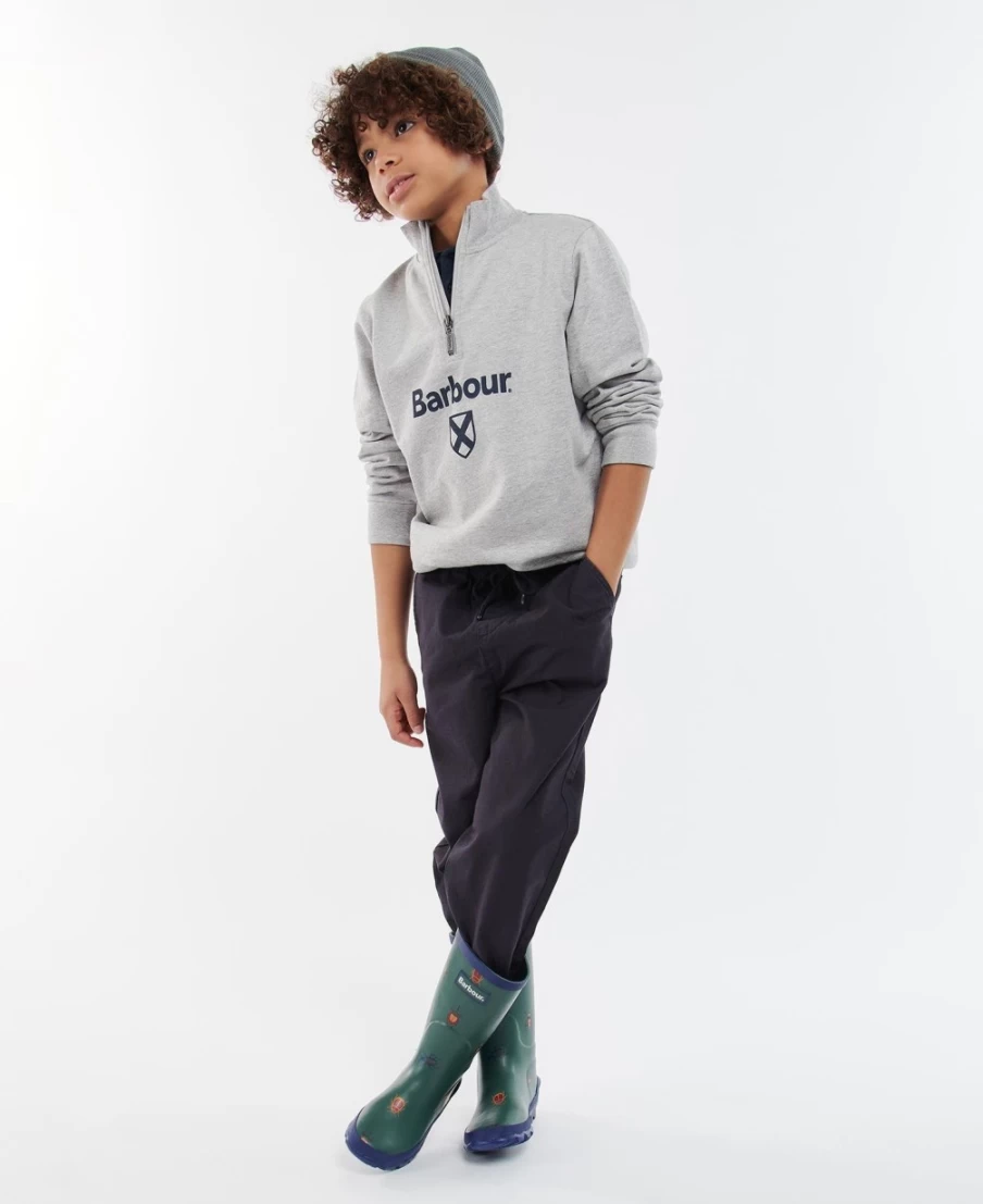 Barbour Boys Navy Floyd Half Zip Fleece Jacket