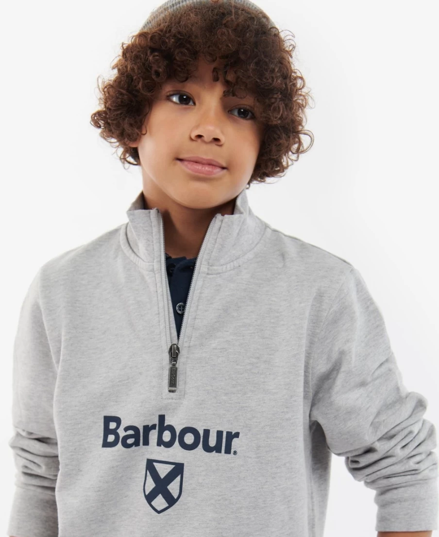 Barbour Boys Navy Floyd Half Zip Fleece Jacket