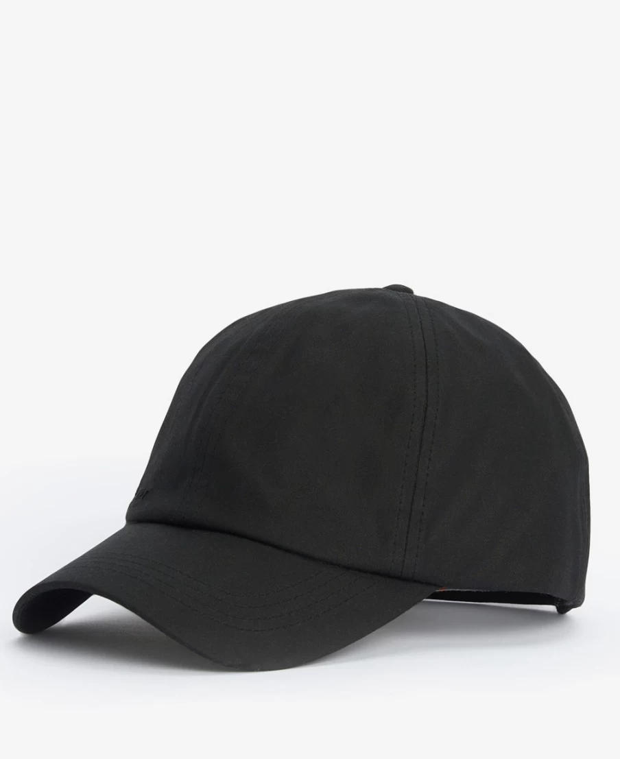 Barbour Men's Sport Cap in Navy & Cordovan Wax Cotton