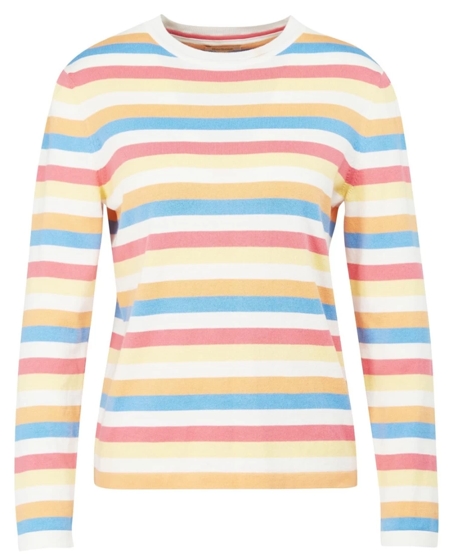 Barbour Women's Padstow Knit Sweater in Off White Stripe