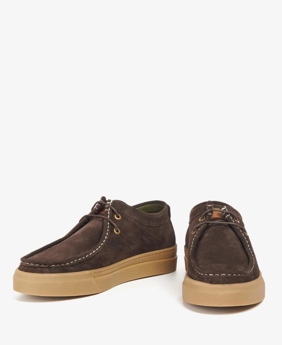 Barbour Perry Men's Cola Suede Shoes - Classic Casual Footwear