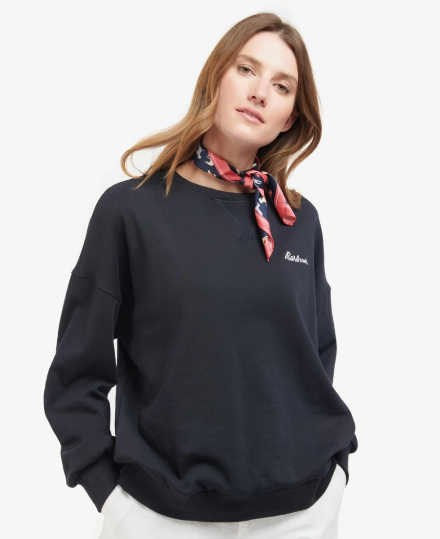 Barbour Women's Navy Dog-Print Square Scarf