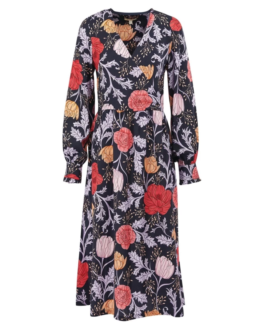 Barbour Women's Nahla Floral Dress in Navy Blue