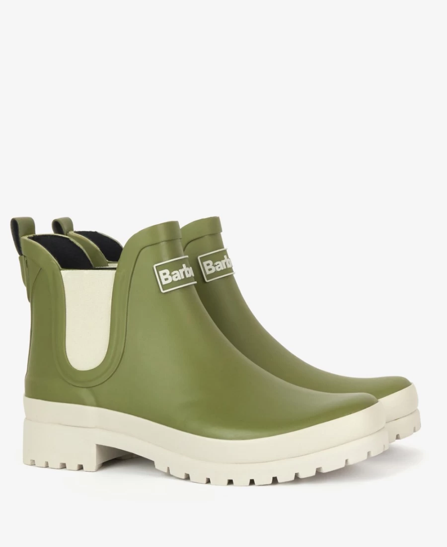 Barbour Womens Mallow Wellingtons Boots in Navy/Pink Punch - Waterproof Rain Footwear