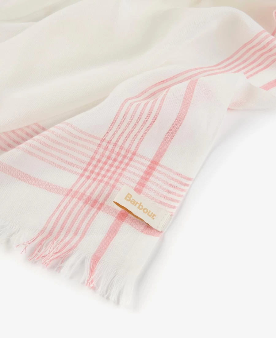 Barbour Womens Madison Sarong in Whisper White & Ink - Lightweight Summer Wrap Skirt