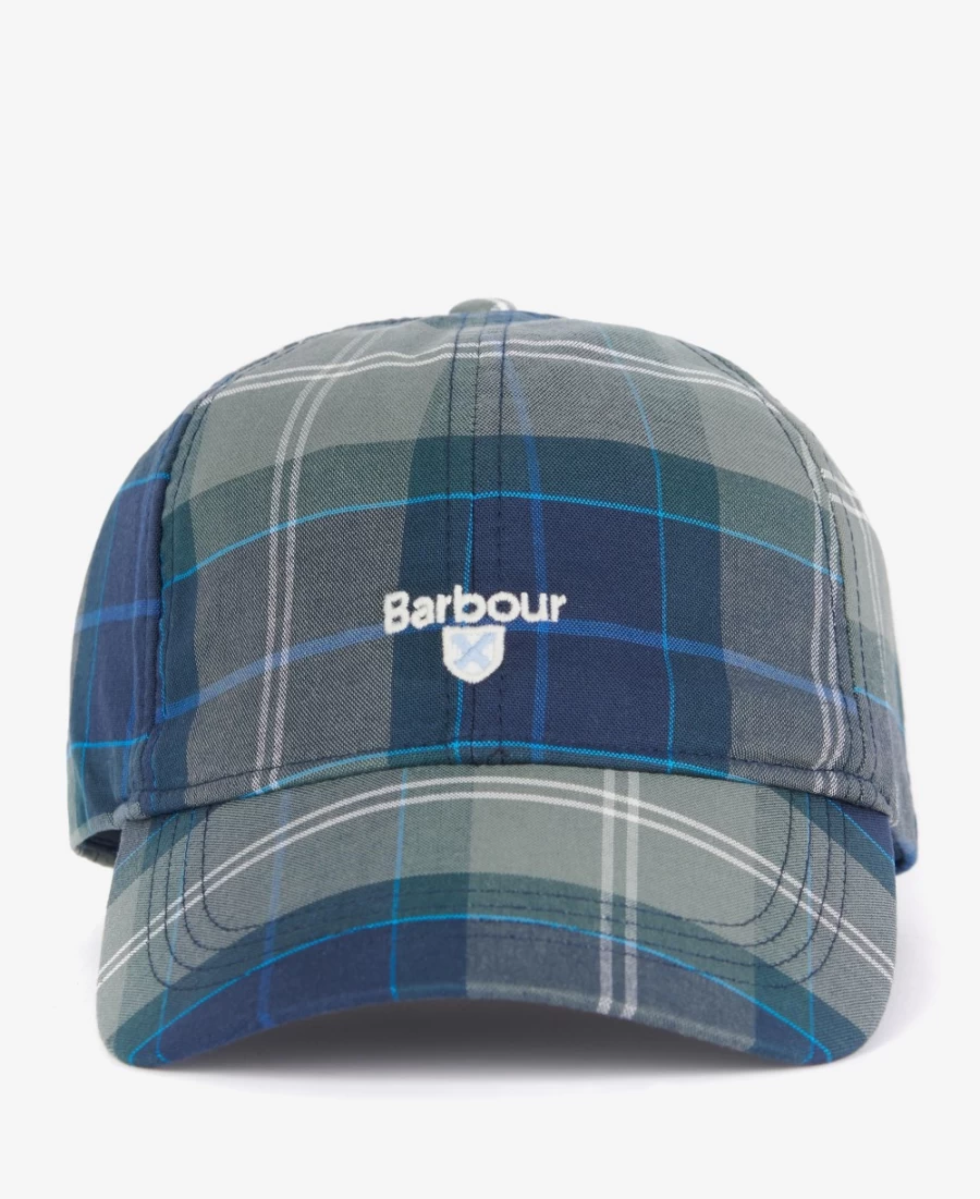 Barbour Mens Kielder Blue Tartan Sports Cap