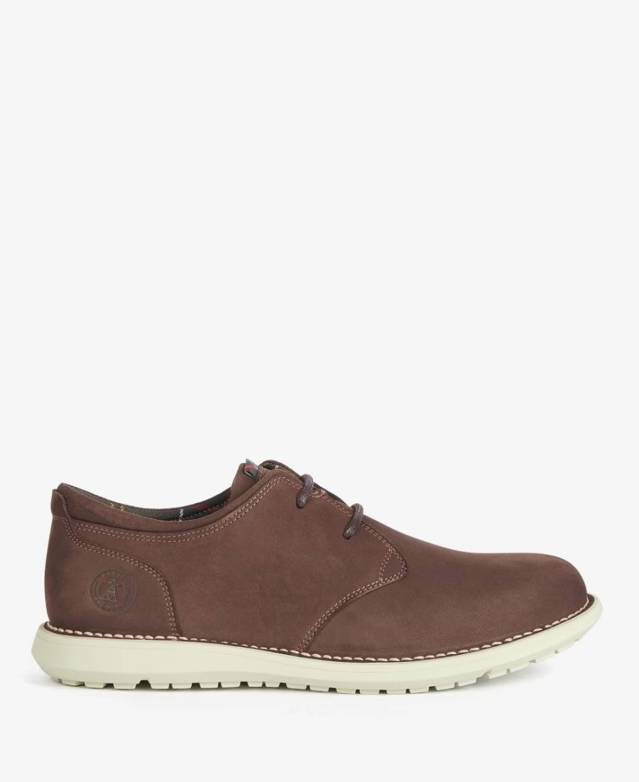 Barbour Men's Acer Derby Shoes in Buff - Classic Leather Footwear for Men