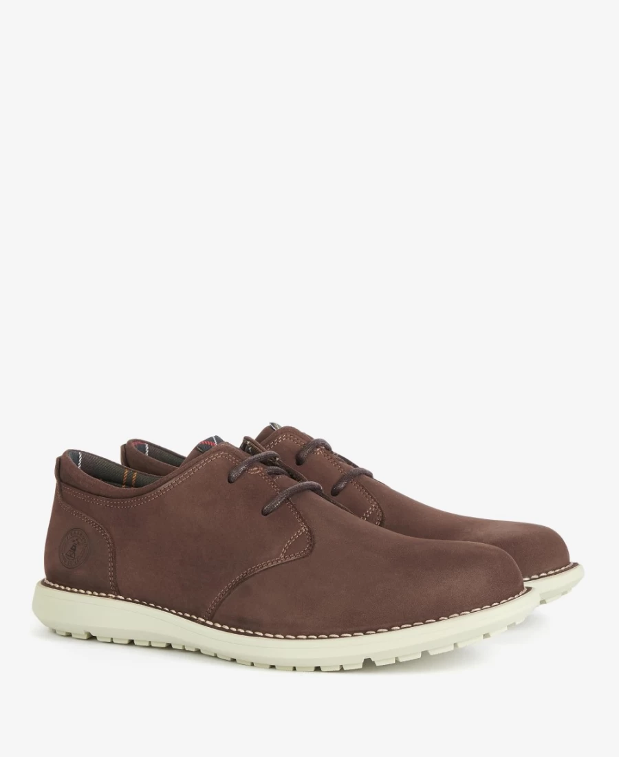 Barbour Men's Acer Derby Shoes in Buff - Classic Leather Footwear for Men