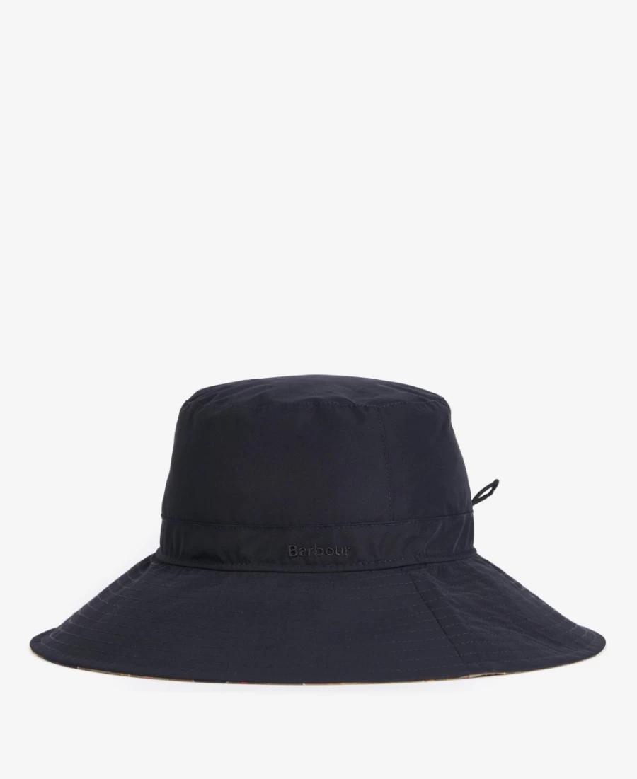 Barbour Mens Harriet Bucket Hat in Classic Navy - Waterproof Waxed Cotton
