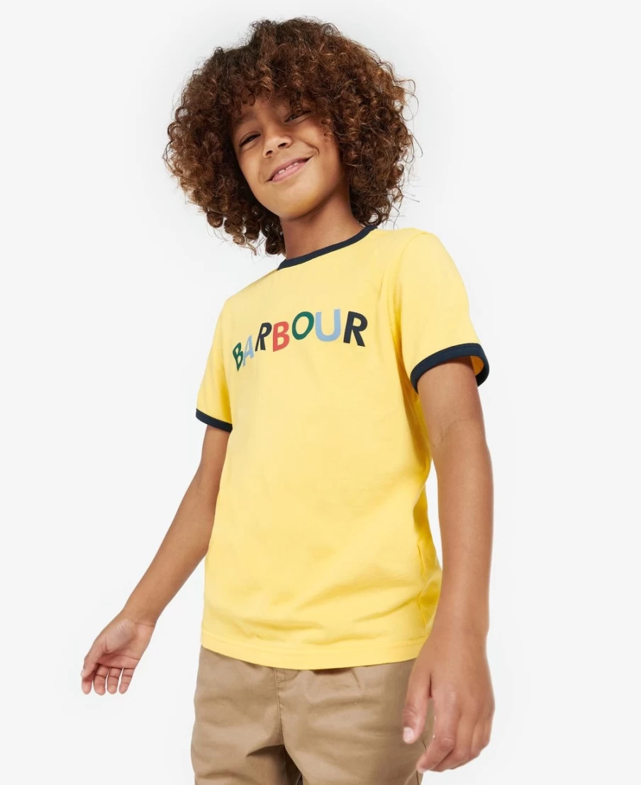 Barbour Boys Sunbleached Yellow Tam Short Sleeve T-Shirt