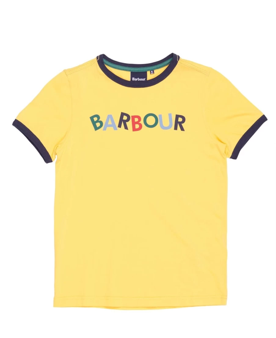 Barbour Boys Sunbleached Yellow Tam Short Sleeve T-Shirt